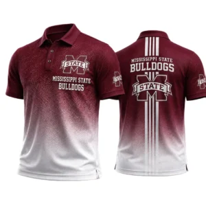 Mississippi State Bulldogs Men’s Button Short Sleeve Polo Bottom Slit 2026 Limited
