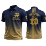 Notre Dame Fighting Irish Men’s Button Short Sleeve Polo Bottom Slit 2026 Limited
