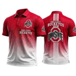 Ohio State Buckeyes Men’s Button Short Sleeve Polo Bottom Slit 2026 Limited