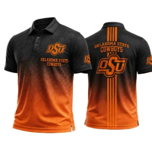 Oklahoma State Cowboys Men’s Button Short Sleeve Polo Bottom Slit 2026 Limited