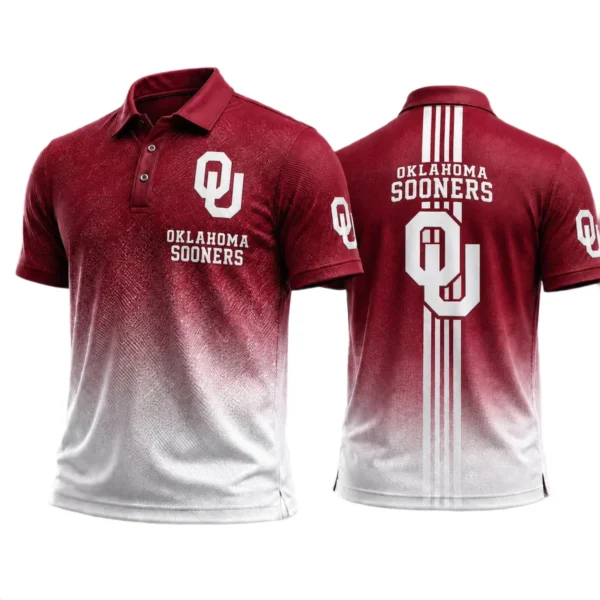 Oklahoma Sooners Men’s Button Short Sleeve Polo Bottom Slit 2026 Limited