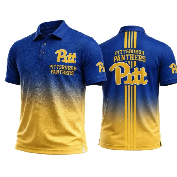 Pittsburgh Panthers Men’s Button Short Sleeve Polo Bottom Slit 2026 Limited