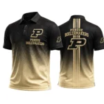 Purdue Boilermakers Men’s Button Short Sleeve Polo Bottom Slit 2026 Limited