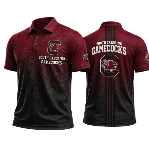 South Carolina Gamecocks Men’s Button Short Sleeve Polo Bottom Slit 2026 Limited