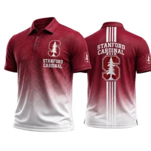 Stanford Cardinal Men’s Button Short Sleeve Polo Bottom Slit 2026 Limited