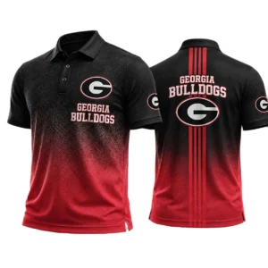 Georgia Bulldogs Men’s Button Short Sleeve Polo Bottom Slit 2026 Limited