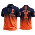 Illinois Fighting Illini Men’s Button Short Sleeve Polo Bottom Slit 2026 Limited