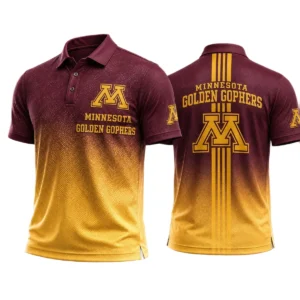 Minnesota Golden Gophers Men’s Button Short Sleeve Polo Bottom Slit 2026 Limited