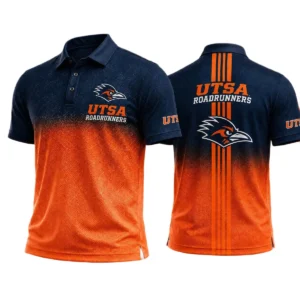 UTSA Roadrunners Men’s Button Short Sleeve Polo Bottom Slit 2026 Limited