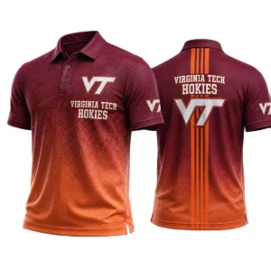 Virginia Tech Hokies Men’s Button Short Sleeve Polo Bottom Slit 2026 Limited
