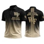 Wake Forest Demon Deacons Men’s Button Short Sleeve Polo Bottom Slit 2026 Limited