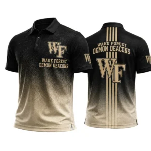 Wake Forest Demon Deacons Men’s Button Short Sleeve Polo Bottom Slit 2026 Limited