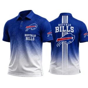 Buffalo Bills Men’s Button Short Sleeve Polo Bottom Slit New 2026 Limited