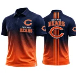 Chicago Bears Men’s Button Short Sleeve Polo Bottom Slit New 2026 Limited