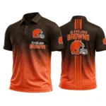 Cleveland Browns Men’s Button Short Sleeve Polo Bottom Slit New 2026 Limited