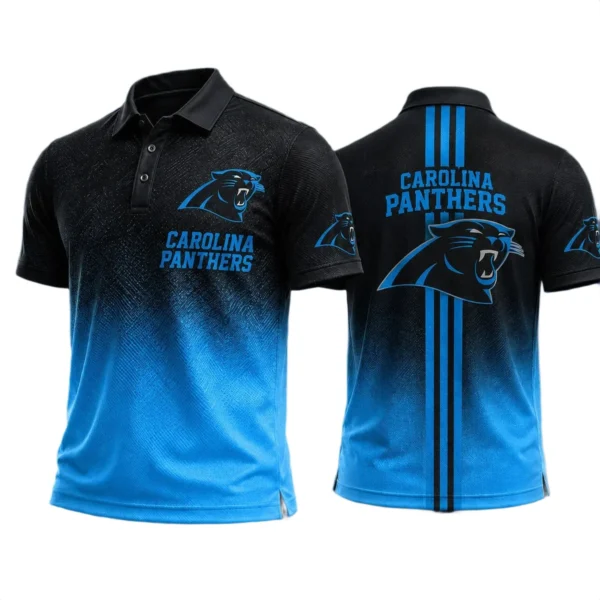 Carolina Panthers Men’s Button Short Sleeve Polo Bottom Slit New 2026 Limited