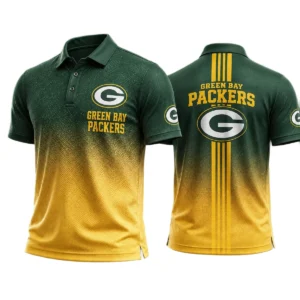 Green Bay Packers Men’s Button Short Sleeve Polo Bottom Slit New 2026 Limited
