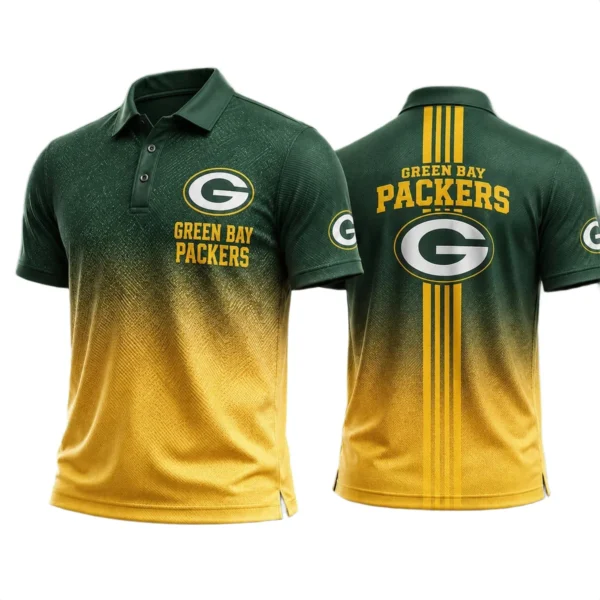 Green Bay Packers Men’s Button Short Sleeve Polo Bottom Slit New 2026 Limited