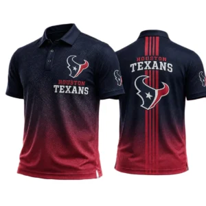 Houston Texans Men’s Button Short Sleeve Polo Bottom Slit New 2026 Limited