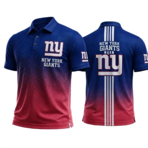 New York Giants Men’s Button Short Sleeve Polo Bottom Slit New 2026 Limited