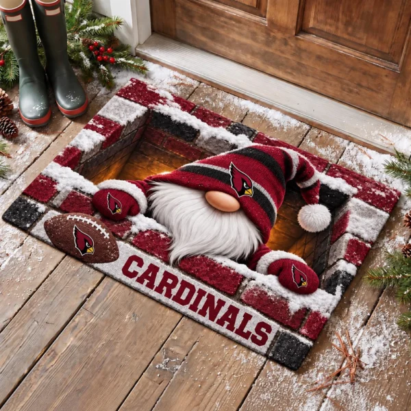 Arizona Cardinals Premium Rubber Backed Coir Doormat Gift For Christmas