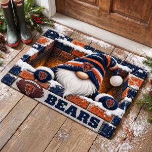 Chicago Bears Premium Rubber Backed Coir Doormat Gift For Christmas