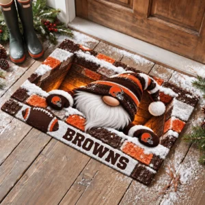 Cleveland Browns Premium Rubber Backed Coir Doormat Gift For Christmas