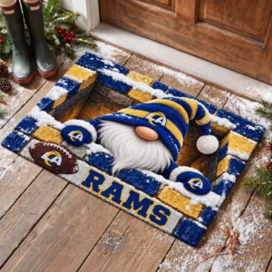 Los Angeles Rams Premium Rubber Backed Coir Doormat Gift For Christmas