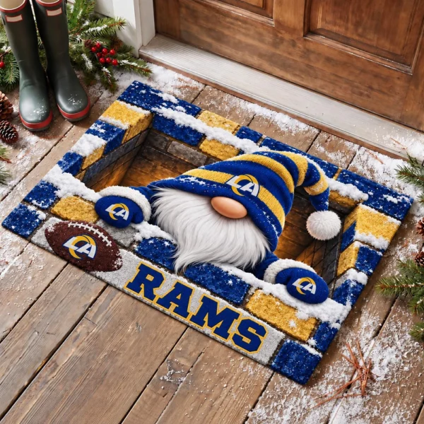 Los Angeles Rams Premium Rubber Backed Coir Doormat Gift For Christmas