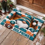 Miami Dolphins Premium Rubber Backed Coir Doormat Gift For Christmas