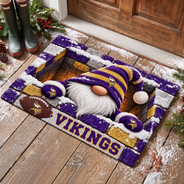 Minnesota Vikings Premium Rubber Backed Coir Doormat Gift For Christmas