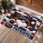 New England Patriots Premium Rubber Backed Coir Doormat Gift For Christmas