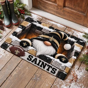 New Orleans Saints Premium Rubber Backed Coir Doormat Gift For Christmas