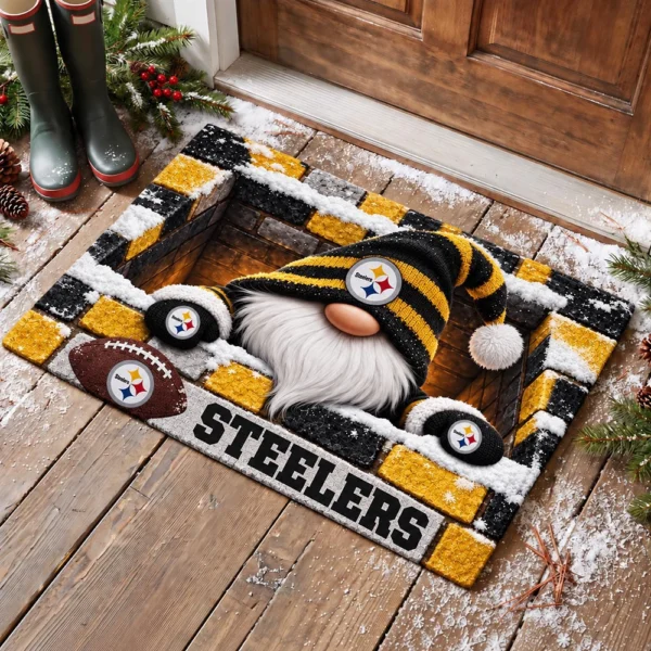 Pittsburgh Steelers Premium Rubber Backed Coir Doormat Gift For Christmas