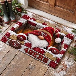 San Francisco 49ers Premium Rubber Backed Coir Doormat Gift For Christmas