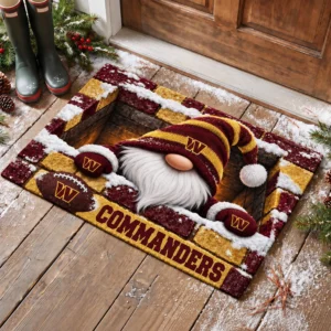 Washington Commanders Premium Rubber Backed Coir Doormat Gift For Christmas