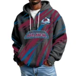 Colorado Avalanche Men's Waffle Knit Hoodie Quarter Zip 2026 Limited