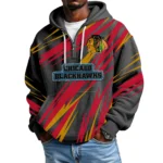 Chicago Blackhawks Men's Waffle Knit Hoodie Quarter Zip 2026 Limited