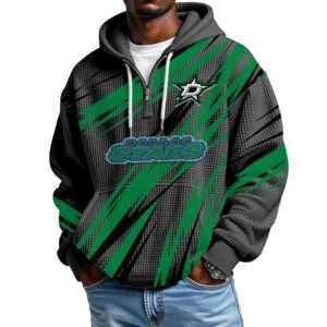 Dallas Stars Men's Waffle Knit Hoodie Quarter Zip 2026 Limited