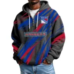 New York Rangers Men's Waffle Knit Hoodie Quarter Zip 2026 Limited