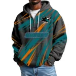 San Jose Sharks Men's Waffle Knit Hoodie Quarter Zip 2026 Limited