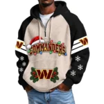 Washington Commanders Men's Waffle Knit Hoodie Quarter Zip New 2026 Gift For Christmas