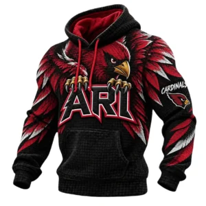 Arizona Cardinals Men's Waffle Knit Pullover Hoodie 2026 Limited