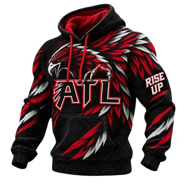 Atlanta Falcons Men's Waffle Knit Pullover Hoodie 2026 Limited