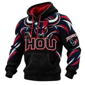 Houston Texans Men's Waffle Knit Pullover Hoodie 2026 Limited