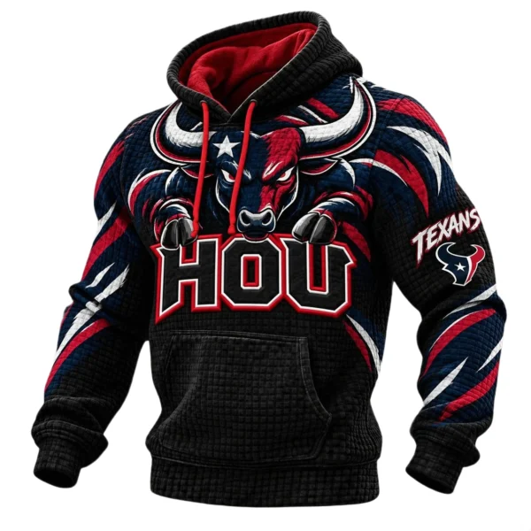 Houston Texans Men's Waffle Knit Pullover Hoodie 2026 Limited