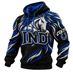 Indianapolis Colts Men's Waffle Knit Pullover Hoodie 2026 Limited