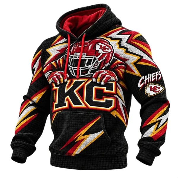 Kansas City Chiefs Men's Waffle Knit Pullover Hoodie 2026 Limited