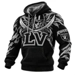 Las Vegas Raiders Men's Waffle Knit Pullover Hoodie 2026 Limited