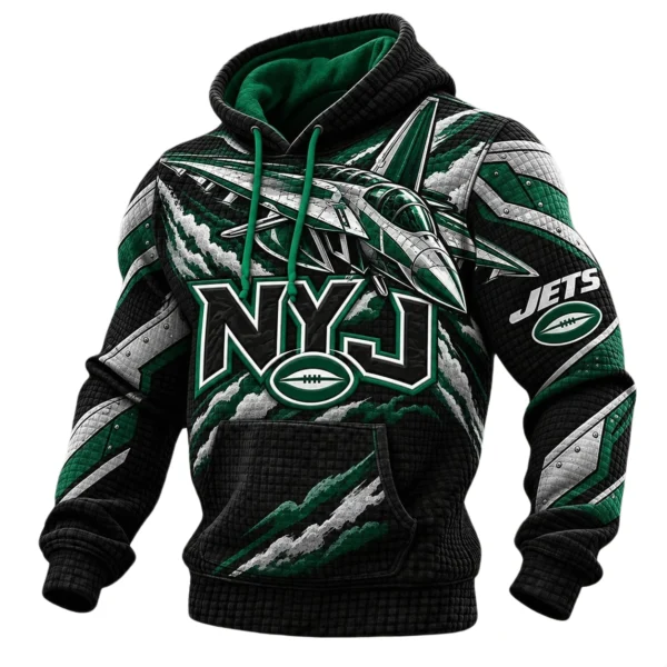 New York Jets Men's Waffle Knit Pullover Hoodie 2026 Limited